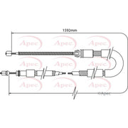 Apec Handbrake Cable Left Rear CAB1076