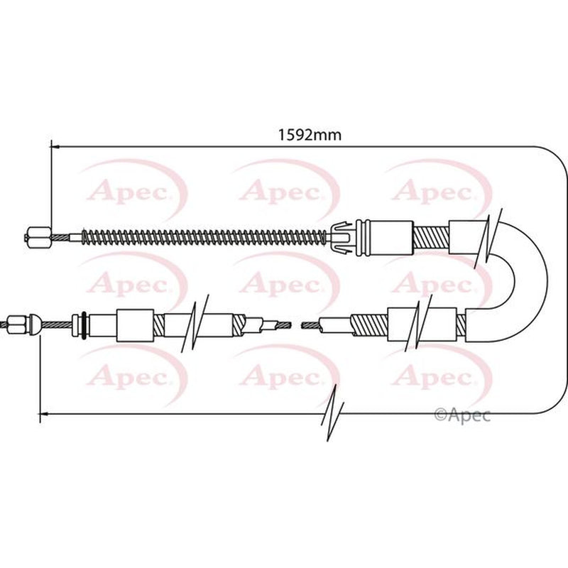 Apec Handbrake Cable Left Rear CAB1076