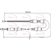 Apec Handbrake Cable Left Rear CAB1076