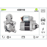 Valeo Starter Motor 12V 0.85kW 8 Teeth 438110