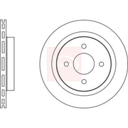 Apec 2 x Vented Rear Brake Discs DSK2671