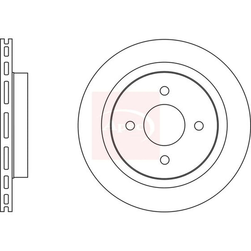Apec 2 x Vented Rear Brake Discs DSK2671