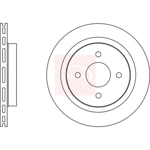 Apec 2 x Vented Rear Brake Discs DSK2671