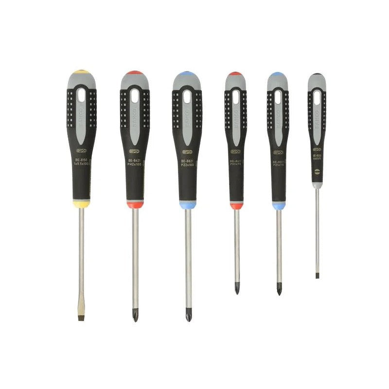 Bahco BE-9886 ERGO™ Screwdriver Set, 6 Piece - BE-9886