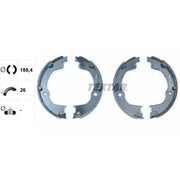 Textar Parking Brake Shoe Set 91067100