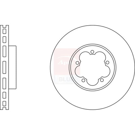 Apec 2 x Vented Front Brake Discs SDK6707