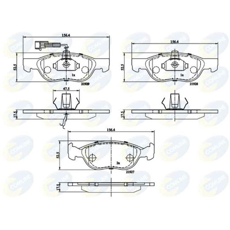 Comline 4 x Front Brake Pad Set CBP1477
