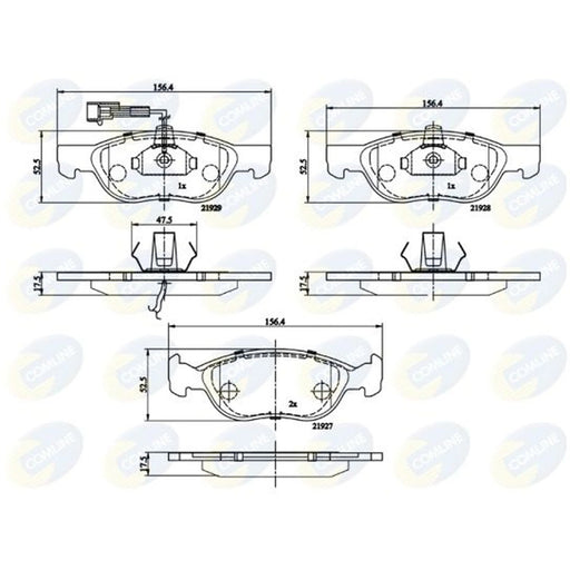Comline 4 x Front Brake Pad Set CBP1477