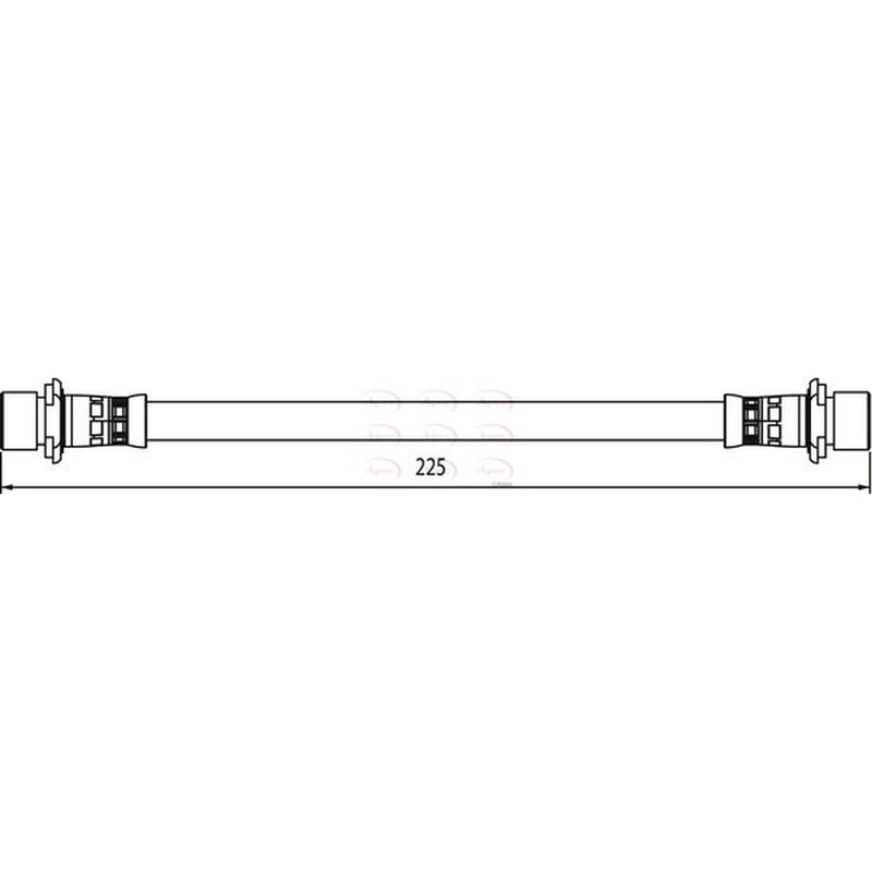 Apec Brake Hydraulic Hose Line Rear Left HOS4080