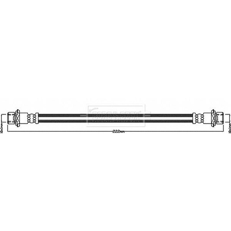 Borg & Beck Brake Hydraulic Hose Line Rear BBH8336