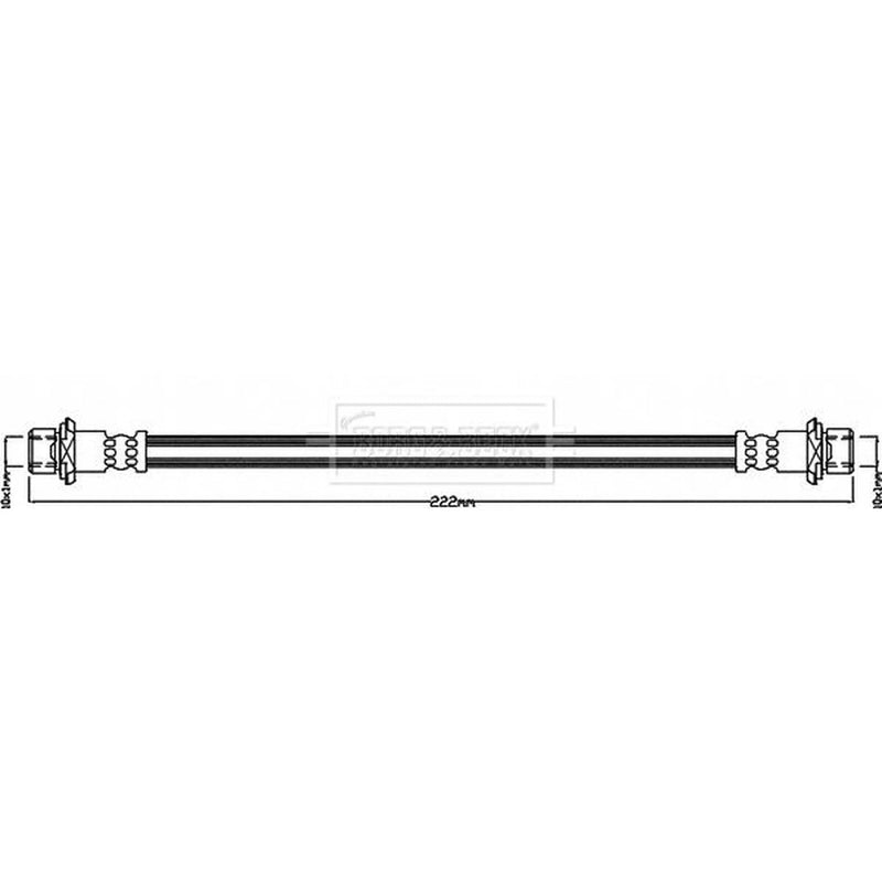 Borg & Beck Brake Hydraulic Hose Line Rear BBH8336