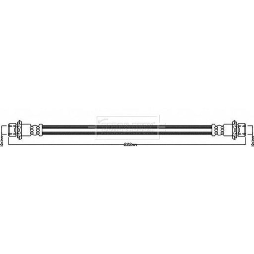 Borg & Beck Brake Hydraulic Hose Line Rear BBH8336
