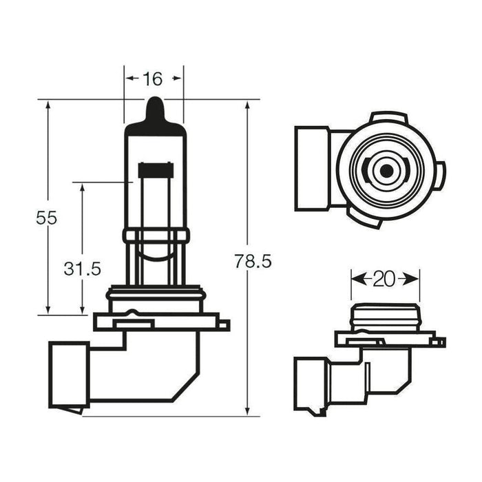 1x Ring H12 (712) 12v 53w Halogen Headlamp Headlight Bulb - R712 Ring  - Town Parts