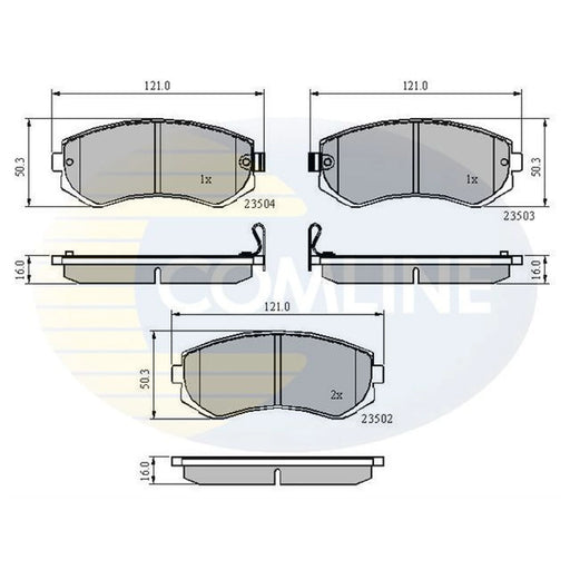 Comline 4 x Front Brake Pad Set CBP3484