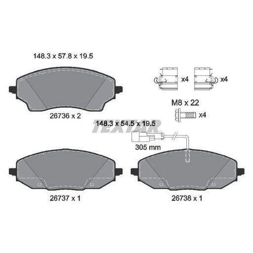 Textar Rear Brake Pad Set 2673601