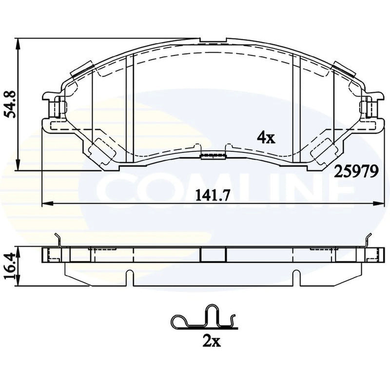 Comline 4 x Front Brake Pad Set CBP32314