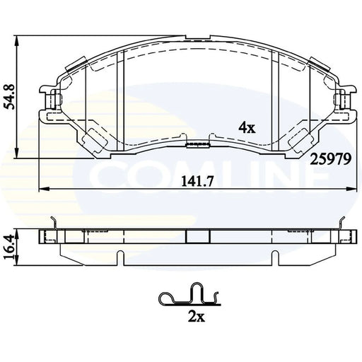 Comline 4 x Front Brake Pad Set CBP32314