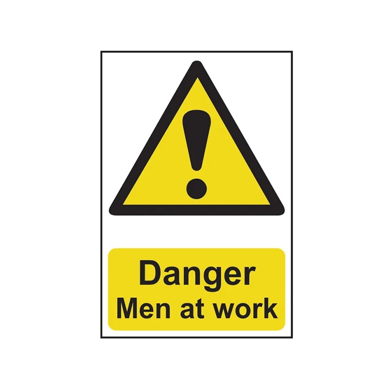Scan Danger Men At Work - PVC Sign 400 x 600mm - 4104