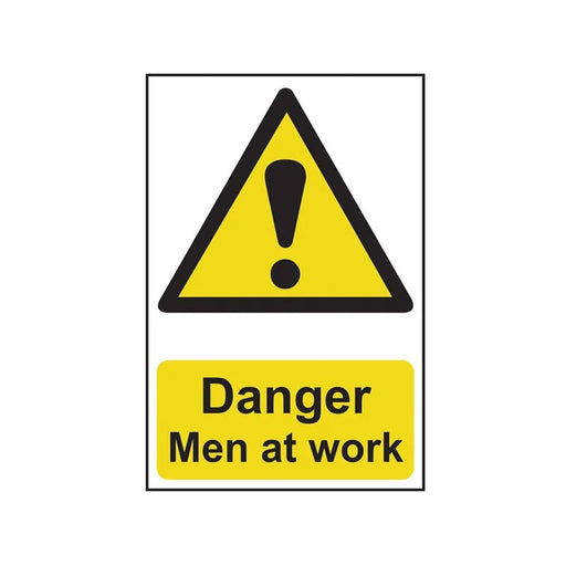 Scan Danger Men At Work - PVC Sign 400 x 600mm - 4104