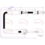 Apec Handbrake Cable Right Rear CAB1338