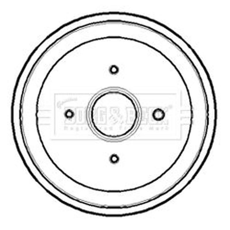 Borg & Beck Brake Drum Assembly Rear BBR7169