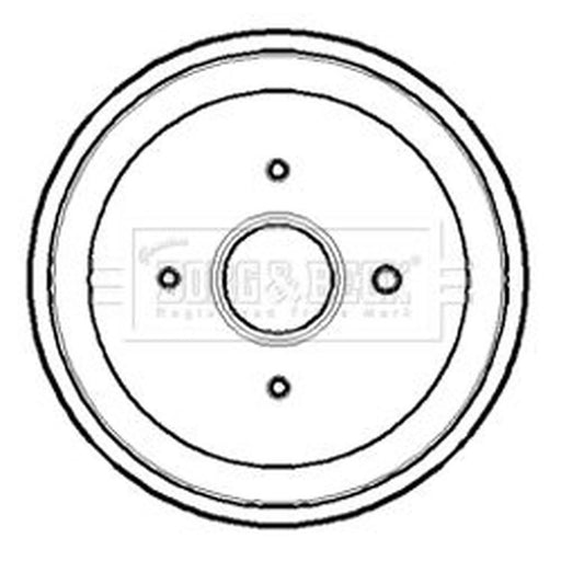 Borg & Beck Brake Drum Assembly Rear BBR7169