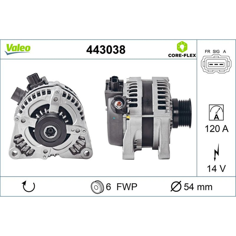 Valeo Car Alternator 12V 443038