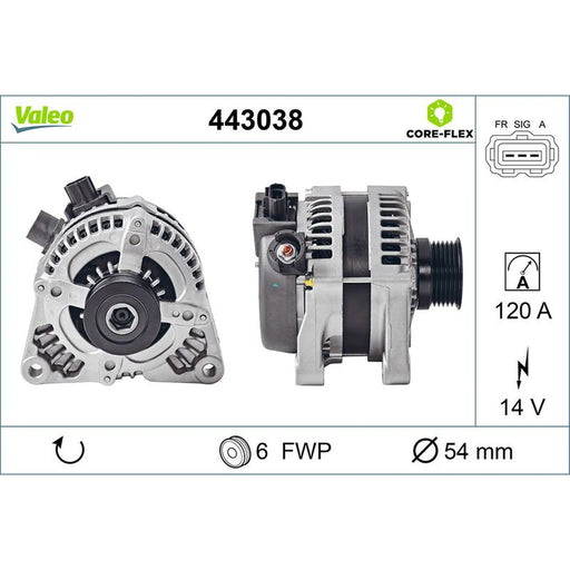 Valeo Car Alternator 12V 443038