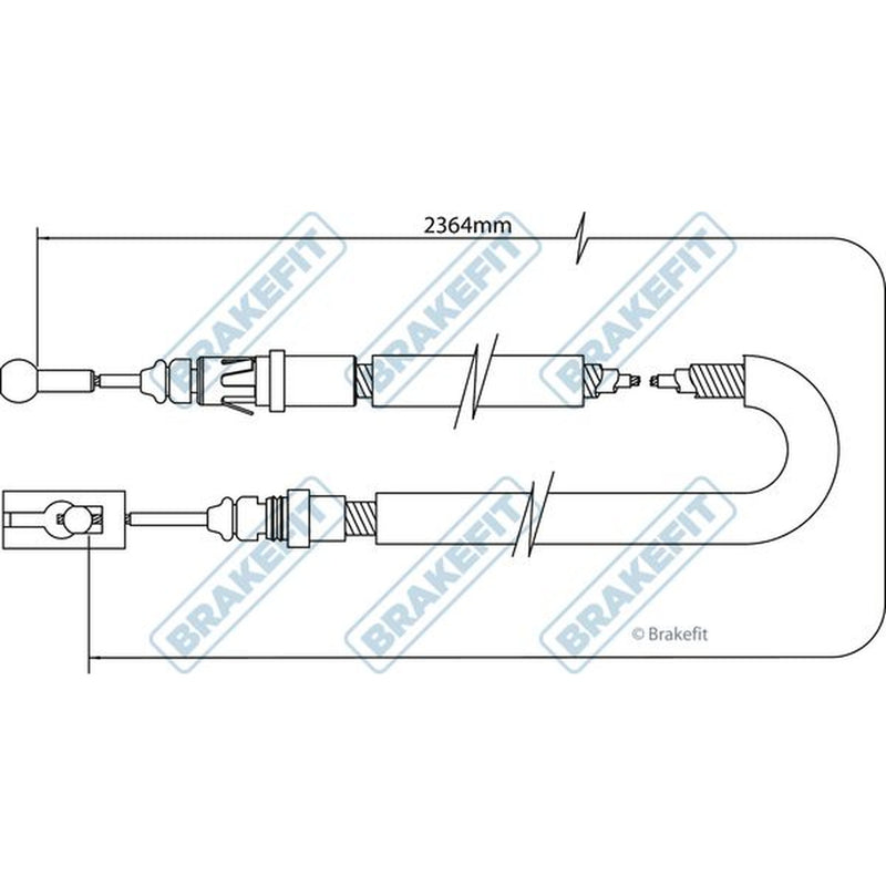 Apec Handbrake Cable Left Rear BBC3055