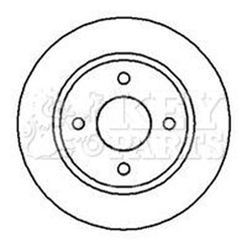 Key Parts 2 x Solid Front Brake Discs KBD5013