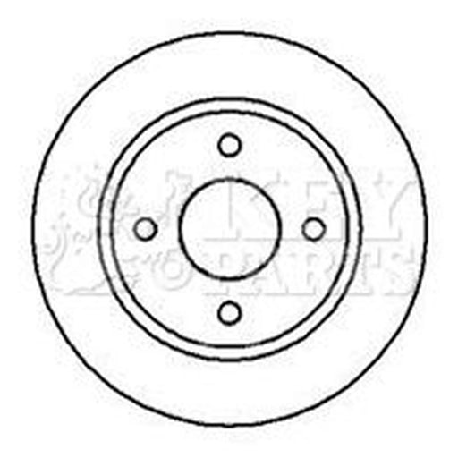 Key Parts 2 x Solid Front Brake Discs KBD5013