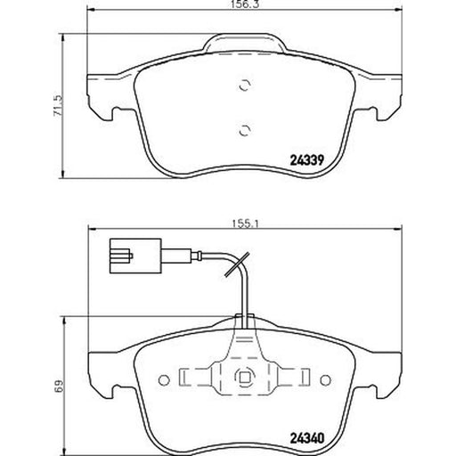 Mintex Front Brake Pad Set MDB2790
