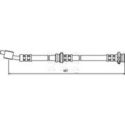Apec Brake Hydraulic Hose Line Front Right HOS3342