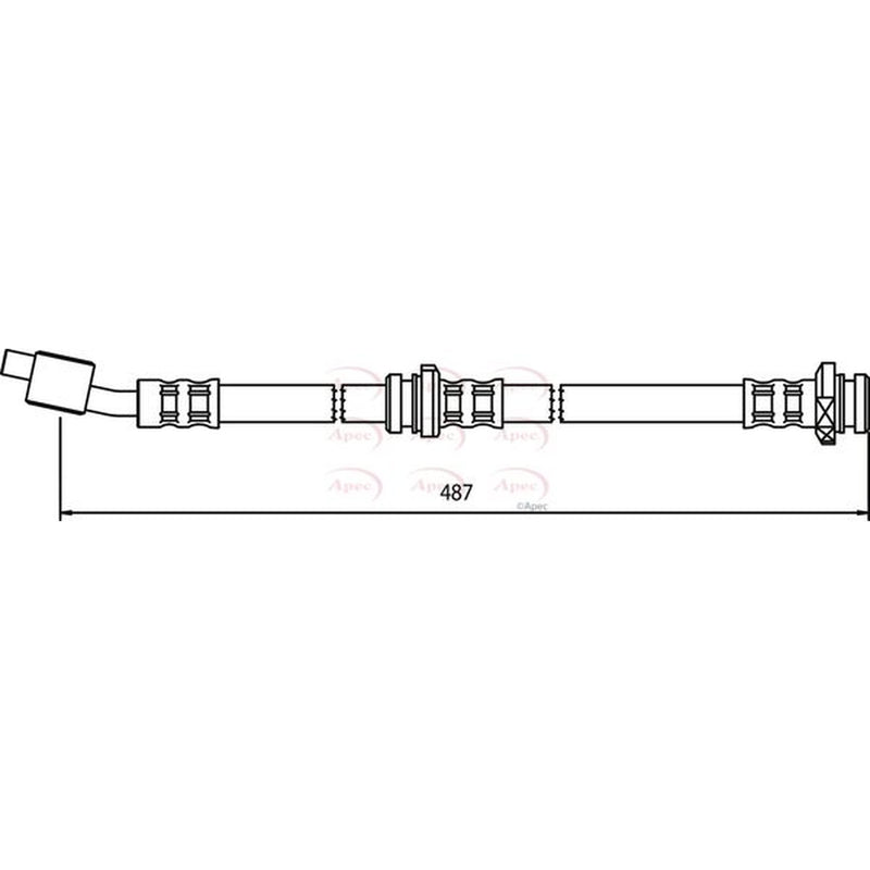 Apec Brake Hydraulic Hose Line Front Right HOS3342