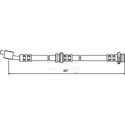 Apec Brake Hydraulic Hose Line Front Right HOS3342