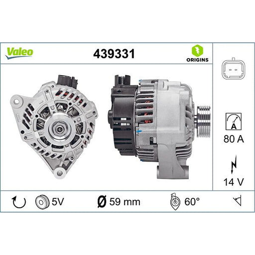 Valeo Car Alternator 12V 439331