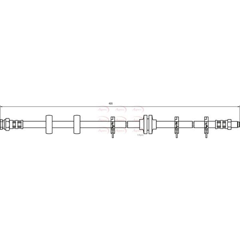 Apec Brake Hydraulic Hose Line Front HOS3101