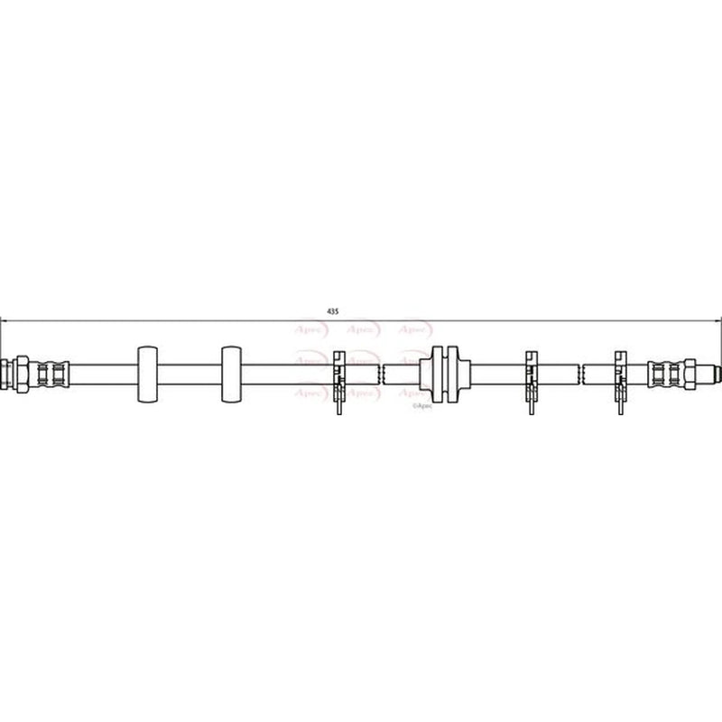 Apec Brake Hydraulic Hose Line Front HOS3101