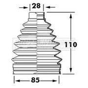 First Line Drive Shaft Bellow Kit Rear Left Thermoplast FCB6119