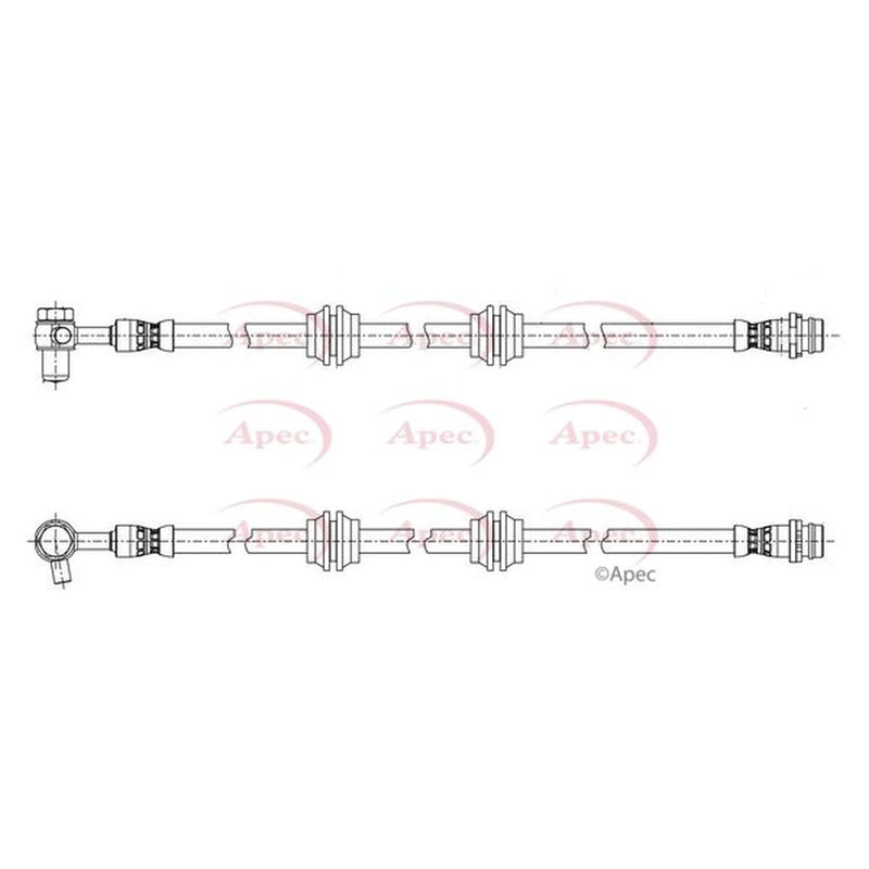 Apec Brake Hydraulic Hose Line Rear Right HOS4505