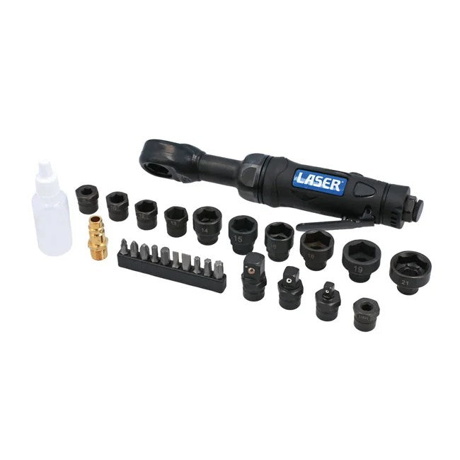 Laser Tools Go Thru Air Ratchet Socket & Bit Set - PL