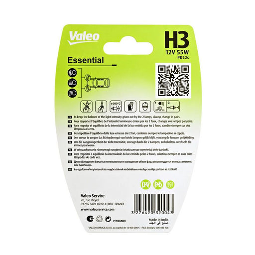 Valeo H3 Bulb Blister Essential 032004 032004