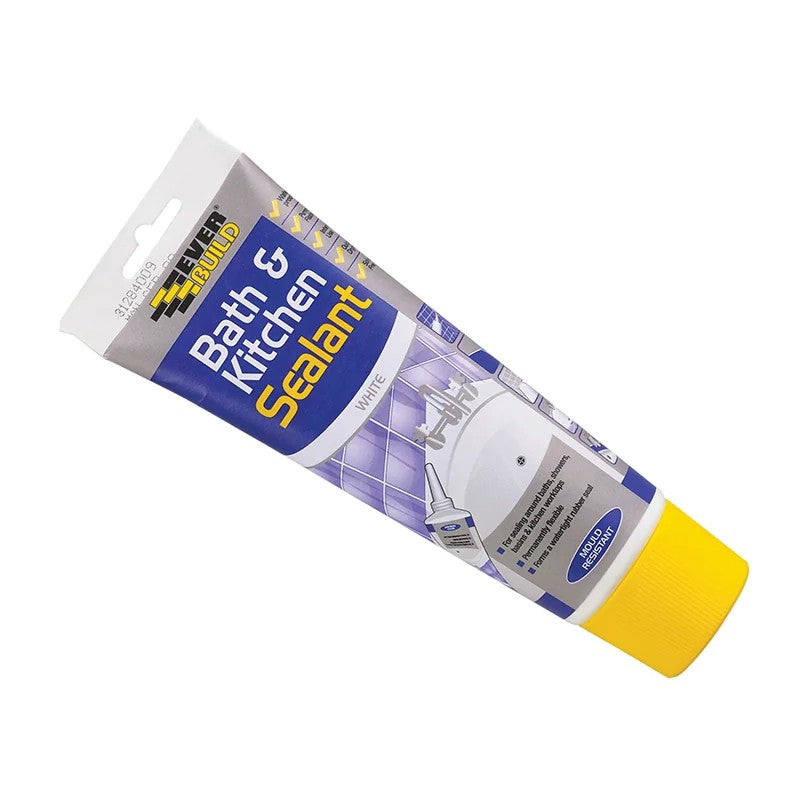 Everbuild Sika Bath & Kitchen Seal White Easi Squeeze 200ml - 484863