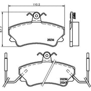 Mintex Front Brake Pad Set MDB1631