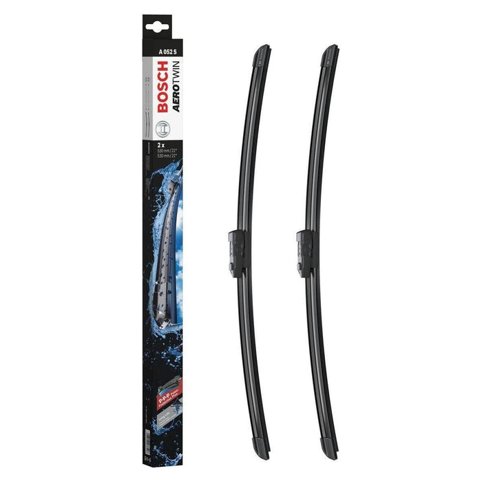 Bosch Aerotwin Flat Blade A052S Front Window Windscreen Wiper Blade Set Pair Bosch  - Town Parts