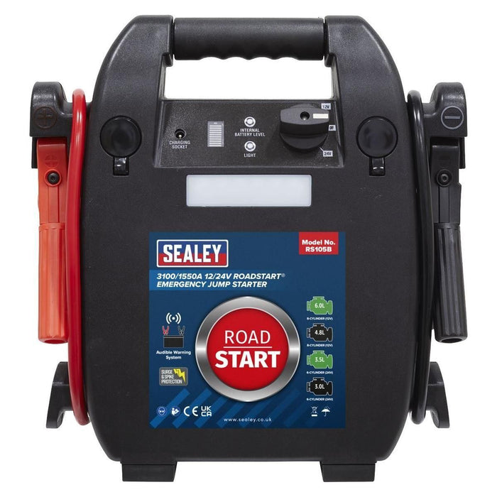 Sealey RoadStartï Emergency Jump Starter 12/24V 6L 8-Cylinder RS105B Sealey  - Town Parts