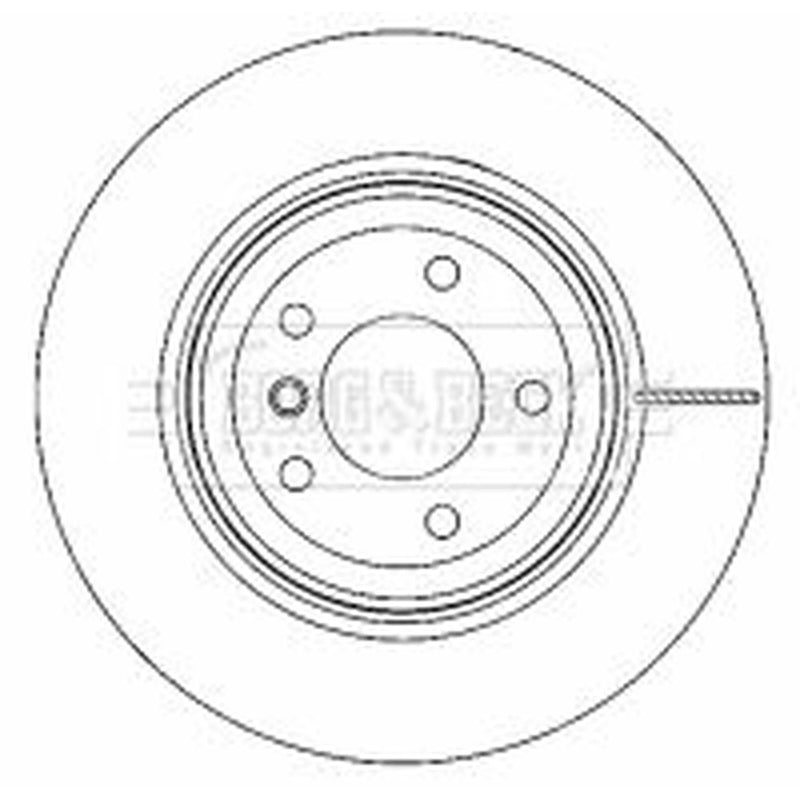 Borg & Beck 2 x Vented Rear Brake Discs BBD4473