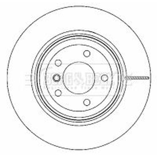 Borg & Beck 2 x Vented Rear Brake Discs BBD4473