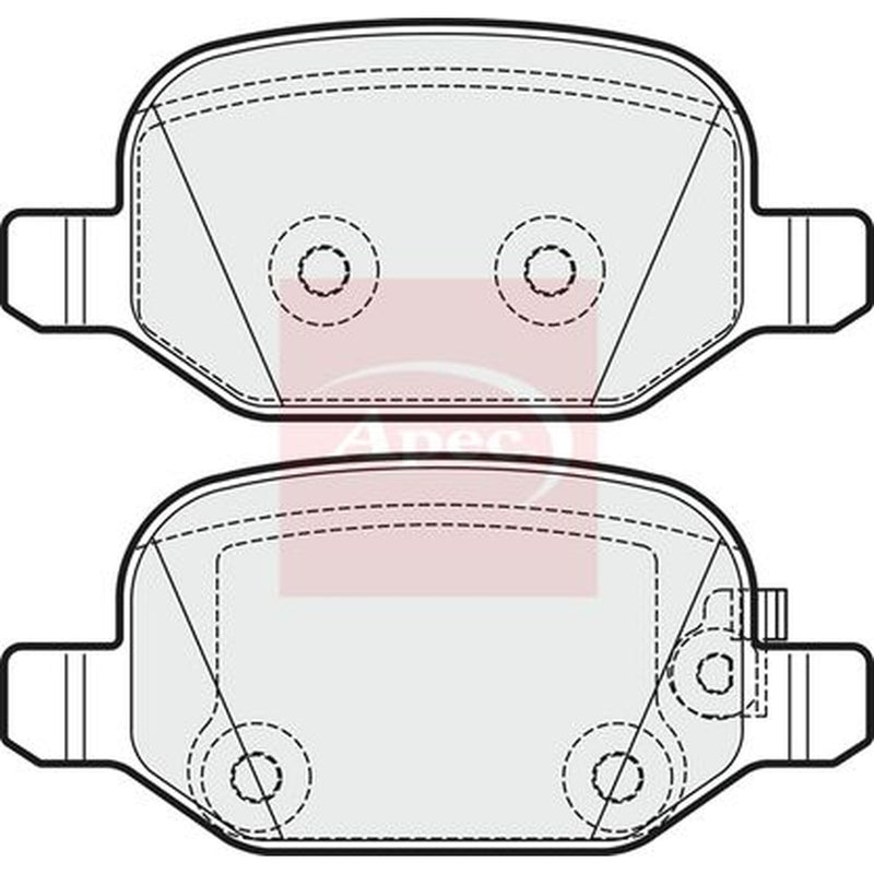 Apec Rear Brake Pad Set PAD1923