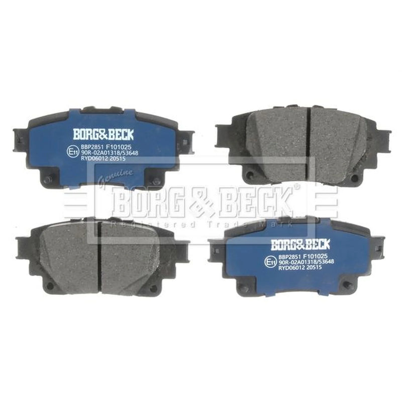Borg & Beck 4 x Rear Brake Pad Set BBP2851